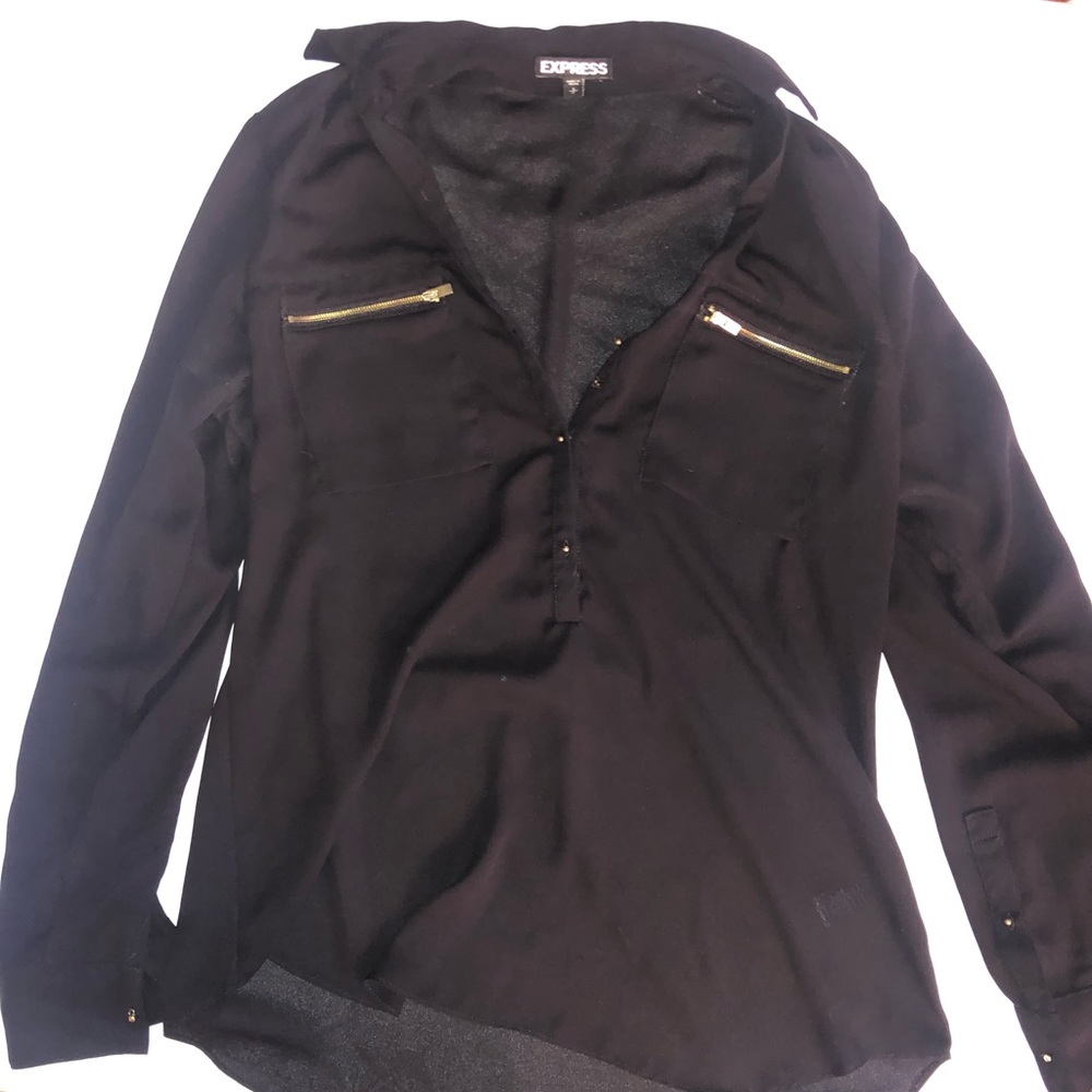 Black Portofino Shirt from Express